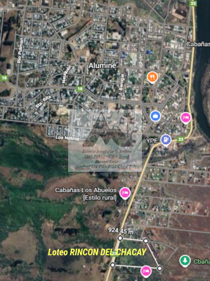 Excepcional Loteo a metros de la Entrada a Alumine 